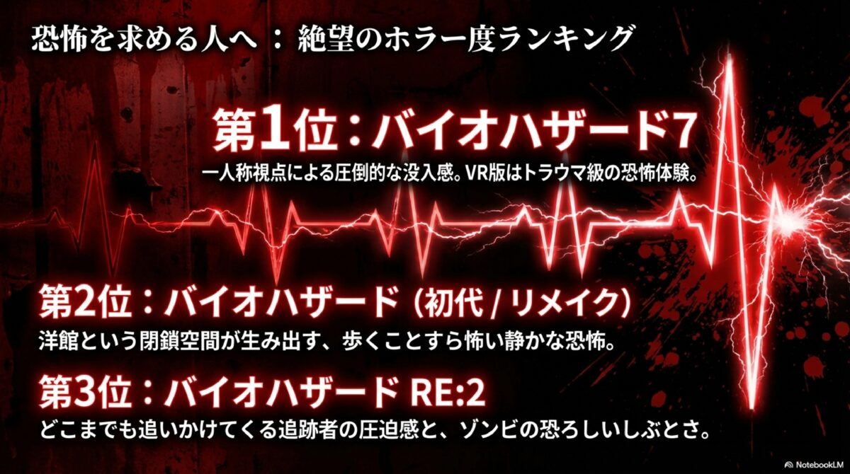 恐怖を求める人へ:絶望のホラー度ランキング