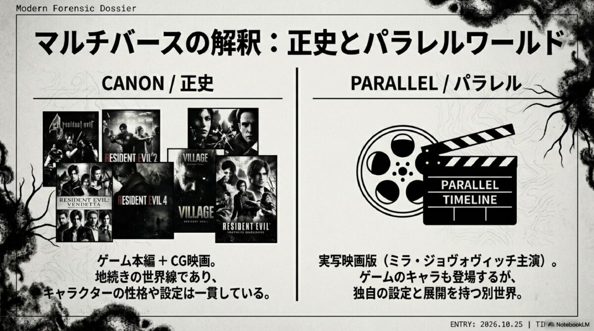 マルチバースの解釈：正史とパラレルワールド