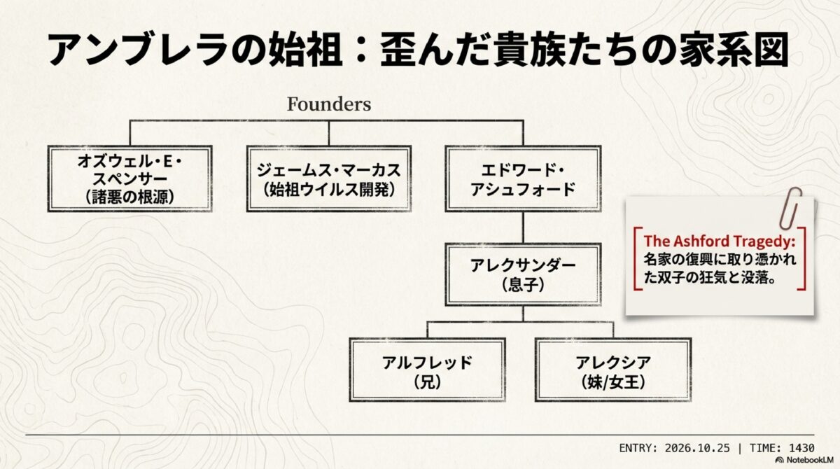 アンブレラの始祖：歪んだ貴族たちの家系図