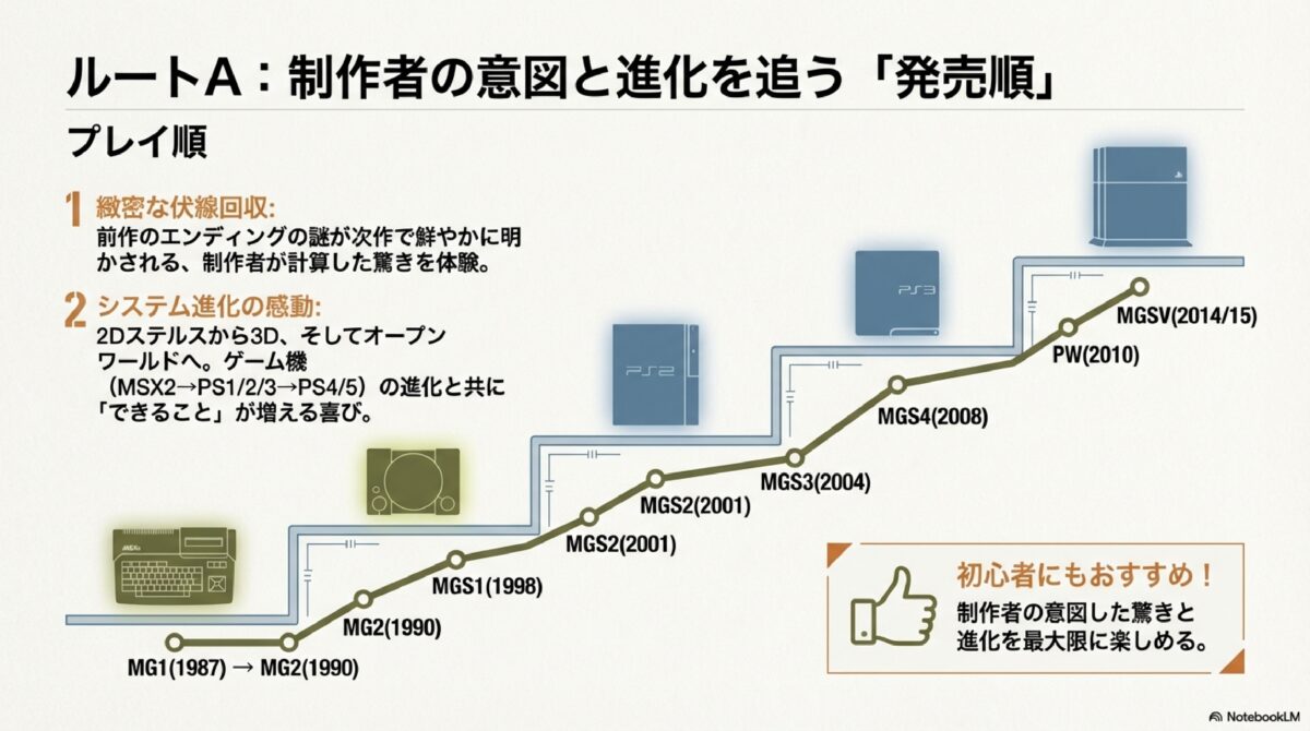 ルートA:制作者の意図と進化を追う「発売順」