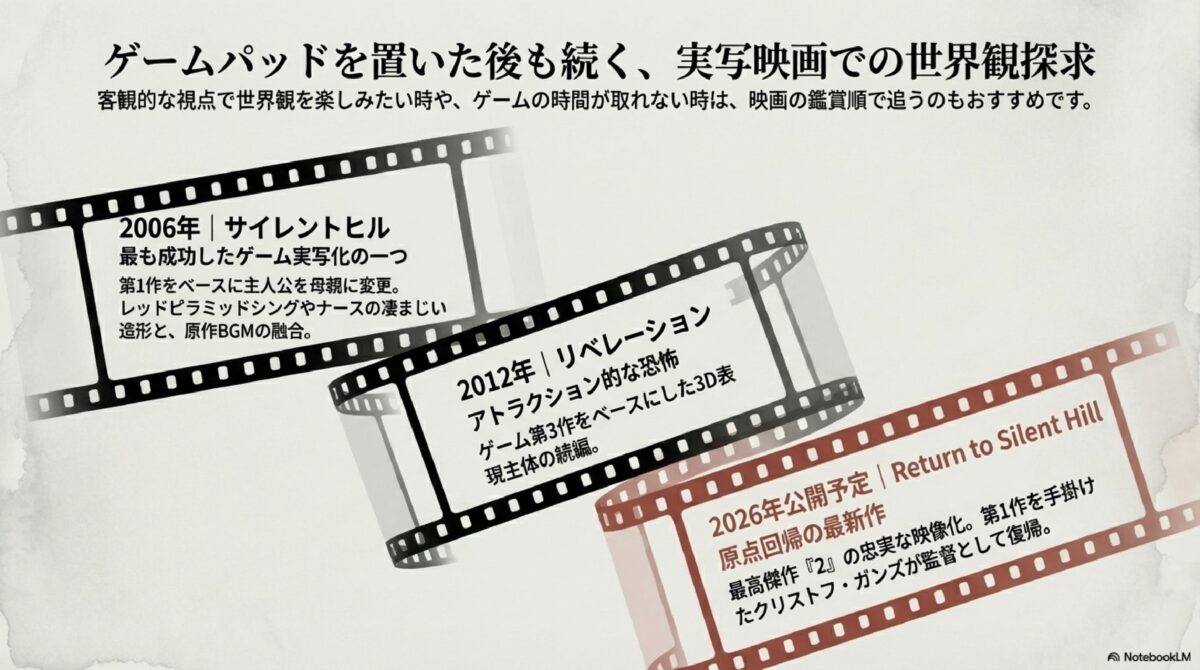 ゲームパッドを置いた後も続く、実写映画での世界観探求
