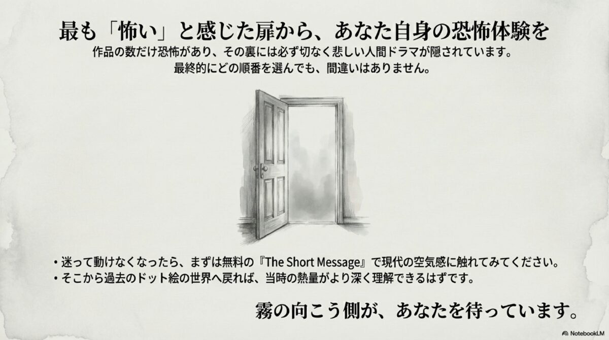最も「怖い」と感じた扉から、あなた自信の恐怖体験を