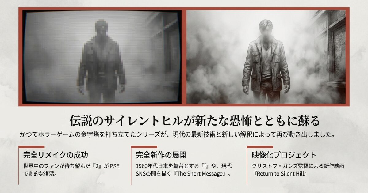 伝説のサイレントヒルが新たな恐怖とともに蘇る