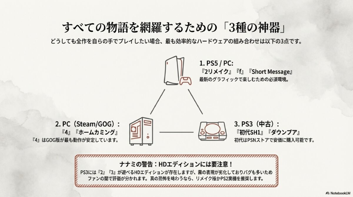 すべての物語を網羅するための「3種の神器」