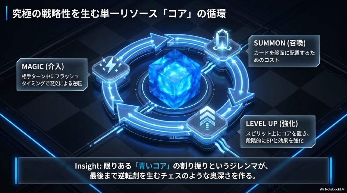 究極の戦略性を生む単一リソース「コア」の循環
