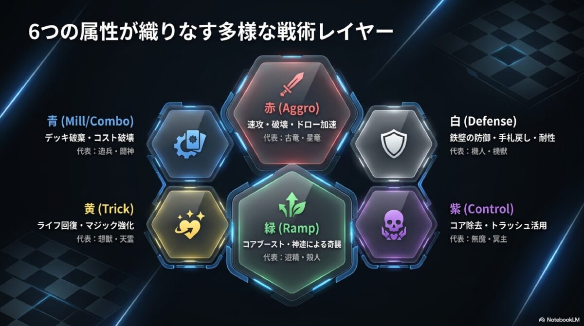 6つの属性が織りなす多様な戦術レイヤー